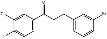 3-(3-BROMOPHENYL)-3'-CHLORO-4'-FLUOROPROPIOPHENONE Struktur