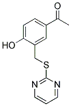 1-[4-HYDROXY-3-[(PYRIMIDIN-2-YLTHIO)METHYL]PHENYL]ETHANONE Struktur