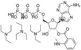 2'/3'-O-(N-METHYL-ANTHRANILOYL)-ADENOSINE-5'-[(BETA,GAMMA)-IMIDO]TRIPHOSPHATE, TRIETHYLAMMONIUM SALT Struktur