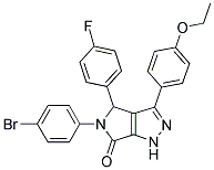 5-(4-BROMOPHENYL)-3-(4-ETHOXYPHENYL)-4-(4-FLUOROPHENYL)-4,5-DIHYDROPYRROLO[3,4-C]PYRAZOL-6(1H)-ONE Struktur