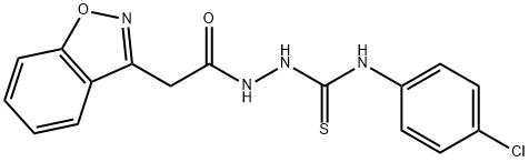 2-[2-(1,2-BENZISOXAZOL-3-YL)ACETYL]-N-(4-CHLOROPHENYL)-1-HYDRAZINECARBOTHIOAMIDE Struktur