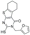 3-(2-FURYLMETHYL)-2-MERCAPTO-5,6,7,8-TETRAHYDRO[1]BENZOTHIENO[2,3-D]PYRIMIDIN-4(3H)-ONE Struktur