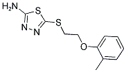 5-((2-(2-METHYLPHENOXY)ETHYL)THIO)-1,3,4-THIADIAZOL-2-AMINE Struktur