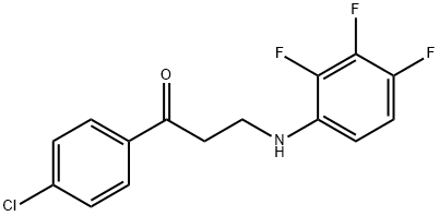 1-(4-CHLOROPHENYL)-3-(2,3,4-TRIFLUOROANILINO)-1-PROPANONE Struktur