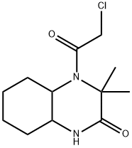 4-(2-CHLORO-ACETYL)-3,3-DIMETHYL-OCTAHYDRO-QUINOXALIN-2-ONE Struktur