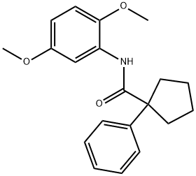 N-(2,5-DIMETHOXYPHENYL)(PHENYLCYCLOPENTYL)FORMAMIDE Struktur