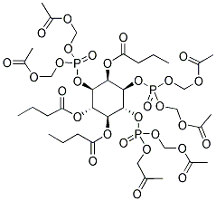 1,3,6-TRI-O-BUTYRYL-MYO-INOSITOL 1,3,6-TRISPHOSPHATE-HEXAKIS(ACETOXYMETHYL) ESTER Struktur