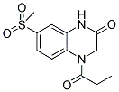 7-(METHYLSULFONYL)-4-PROPIONYL-3,4-DIHYDROQUINOXALIN-2(1H)-ONE Struktur