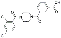 3-([4-(2,4-DICHLOROBENZOYL)PIPERAZIN-1-YL]CARBONYL)BENZOIC ACID Struktur