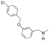 1-(3-((4-CHLOROBENZYL)OXY)PHENYL)-N-METHYLMETHANAMINE Struktur