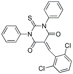 5-(2,6-DICHLOROBENZYLIDENE)-1,3-DIPHENYL-2-THIOXODIHYDROPYRIMIDINE-4,6(1H,5H)-DIONE Struktur