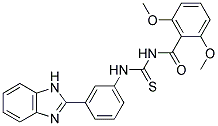 N-(3-(1H-BENZO[D]IMIDAZOL-2-YL)PHENYLCARBAMOTHIOYL)-2,6-DIMETHOXYBENZAMIDE Struktur