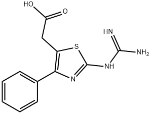 2-(2-([AMINO(IMINO)METHYL]AMINO)-4-PHENYL-1,3-THIAZOL-5-YL)ACETIC ACID Struktur