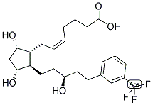 17-TRIFLUOROMETHYLPHENYL-13,14-DIHYDRO TRINOR PROSTAGLANDIN F2ALPHA Struktur