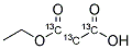 MONO-ETHYL MALONATE-1,2,3-13C3 Struktur