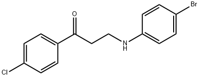 3-(4-BROMOANILINO)-1-(4-CHLOROPHENYL)-1-PROPANONE Struktur