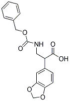 2-BENZO[1,3]DIOXOL-5-YL-3-BENZYLOXYCARBONYLAMINO-PROPIONIC ACID Struktur