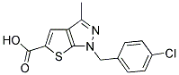 1-(4-CHLORO-BENZYL)-3-METHYL-1H-THIENO[2,3-C]PYRAZOLE-5-CARBOXYLIC ACID Struktur