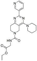 [(4-PIPERIDIN-1-YL-2-PYRIDIN-3-YL-7,8-DIHYDRO-5H-PYRIDO[4,3-D]PYRIMIDINE-6-CARBONYL)-AMINO]-ACETIC ACID ETHYL ESTER Struktur