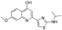 2-(2-ISOPROPYLAMINO-THIAZOL-4-YL)-7-METHOXY-QUINOLIN-4-OL Struktur