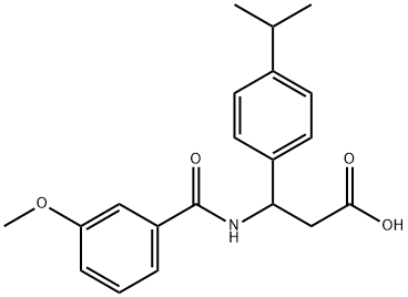 3-(4-ISOPROPYLPHENYL)-3-[(3-METHOXYBENZOYL)AMINO]PROPANOIC ACID Struktur