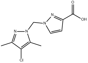 1-(4-CHLORO-3,5-DIMETHYL-PYRAZOL-1-YLMETHYL)-1 H-PYRAZOLE-3-CARBOXYLIC ACID Struktur