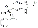 2-CHLOROMETHYL-3H-BENZOIMIDAZOLE-5-SULFONIC ACID (2-METHOXY-PHENYL)-AMIDE Struktur