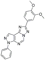 2-(3,4-DIMETHOXYPHENYL)-7-PHENYL-7H-PYRAZOLO[4,3-E][1,2,4]TRIAZOLO[1,5-C]PYRIMIDINE Struktur