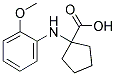 1-(2-METHOXY-PHENYLAMINO)-CYCLOPENTANECARBOXYLIC ACID Struktur