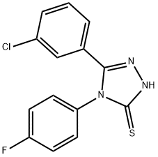 5-(3-CHLOROPHENYL)-4-(4-FLUOROPHENYL)-4H-1,2,4-TRIAZOLE-3-THIOL Struktur