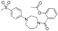 ACETIC ACID 2-[4-(4-METHANESULFONYL-PHENYL)-[1,4]DIAZEPANE-1-CARBONYL]-PHENYL ESTER Struktur