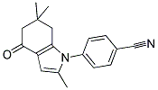 4-(2,6,6-TRIMETHYL-4-OXO-5,6,7-TRIHYDROINDOLYL)BENZENECARBONITRILE Struktur