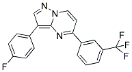 3-(4-FLUOROPHENYL)-5-[3-(TRIFLUOROMETHYL)PHENYL]PYRAZOLO[1,5-A]PYRIMIDINE Struktur