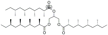 TRI-(2(R),4(R),6(R),8(R)-TETRAMETHYLDECANOYL)-GLYCEROL Struktur