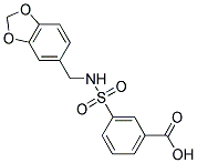 3-[[(1,3-BENZODIOXOL-5-YLMETHYL)AMINO]SULFONYL]BENZOIC ACID Struktur