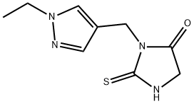 3-(1-ETHYL-1H-PYRAZOL-4-YLMETHYL)-2-THIOXO-IMIDAZOLIDIN-4-ONE Struktur