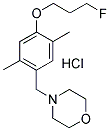 2,5-DIMETHYL-4-(MORPHOLINOMETHYL)PHENYL 3-FLUOROPROPYL ETHER HYDROCHLORIDE Struktur