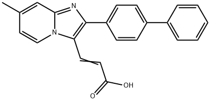 3-(2-BIPHENYL-4-YL-7-METHYL-IMIDAZO[1,2-A]PYRIDIN-3-YL)-ACRYLIC ACID Struktur