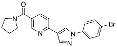 2-[1-(4-BROMOPHENYL)-1H-PYRAZOL-4-YL]-5-(PYRROLIDIN-1-YLCARBONYL)PYRIDINE Struktur