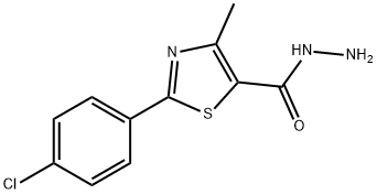 2-(4-CHLOROPHENYL)-4-METHYL-1,3-THIAZOLE-5-CARBOHYDRAZIDE Struktur