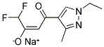 SODIUM 4-(1-ETHYL-3-METHYL-1H-PYRAZOL-4-YL)-1,1-DIFLUORO-4-OXO-BUT-2-EN-2-OLATE Struktur