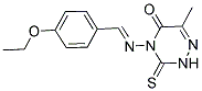 4-[(4-ETHOXY-BENZYLIDENE)-AMINO]-6-METHYL-3-THIOXO-3,4-DIHYDRO-2H-[1,2,4]TRIAZIN-5-ONE Struktur