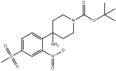 1-BOC-4-[4-(METHYLSULFONYL)-2-NITROPHENYL]PIPERIDIN-4-AMINE Struktur