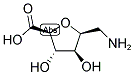 5S-AMINOMETHYL-3S,4S-DIHYDROXY-TETRAHYDROFURANE-2S-CARBOXYLIC ACID Struktur