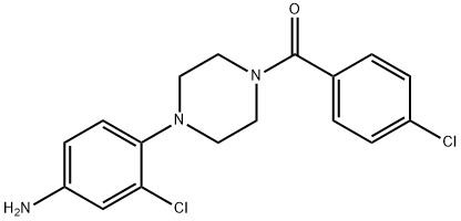 [4-(4-AMINO-2-CHLORO-PHENYL)-PIPERAZIN-1-YL]-(4-CHLORO-PHENYL)-METHANONE Struktur