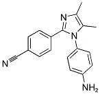 4-[1-(4-AMINO-PHENYL)-4,5-DIMETHYL-1H-IMIDAZOL-2-YL]-BENZONITRILE Struktur