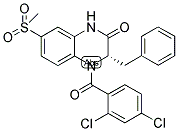 (3S)-3-BENZYL-4-(2,4-DICHLOROBENZOYL)-7-(METHYLSULFONYL)-3,4-DIHYDROQUINOXALIN-2(1H)-ONE Struktur