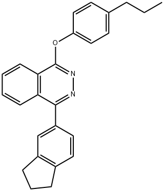 4-(2,3-DIHYDRO-1H-INDEN-5-YL)-1-PHTHALAZINYL 4-PROPYLPHENYL ETHER Struktur