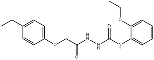 1-(2-(4-ETHYLPHENOXY)ACETYL)-4-(2-ETHOXYPHENYL)SEMICARBAZIDE Struktur