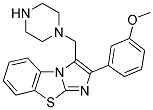 2-(3-METHOXY-PHENYL)-3-PIPERAZIN-1-YLMETHYL-BENZO-[D]IMIDAZO[2,1-B]THIAZOLE Struktur